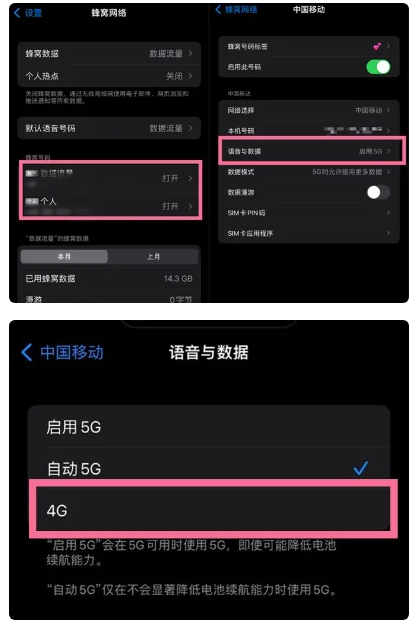 遂溪苹果手机维修分享iPhone14如何切换4G/5G? iPhone14 5G网络切换方法 